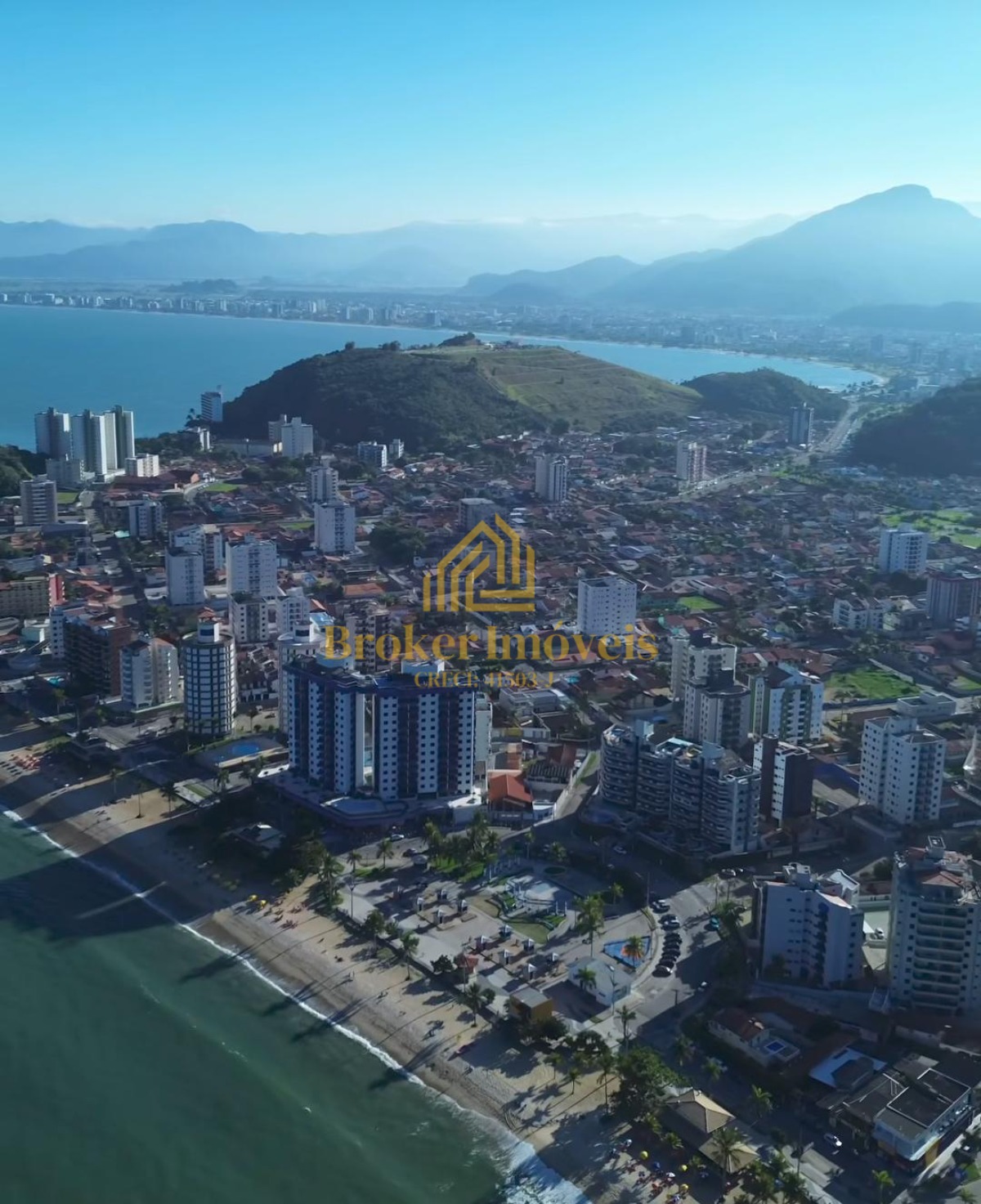 Apartamento Frente ao Mar pé na areia na Praia Martim de Sá com vista de tirar o fôlego