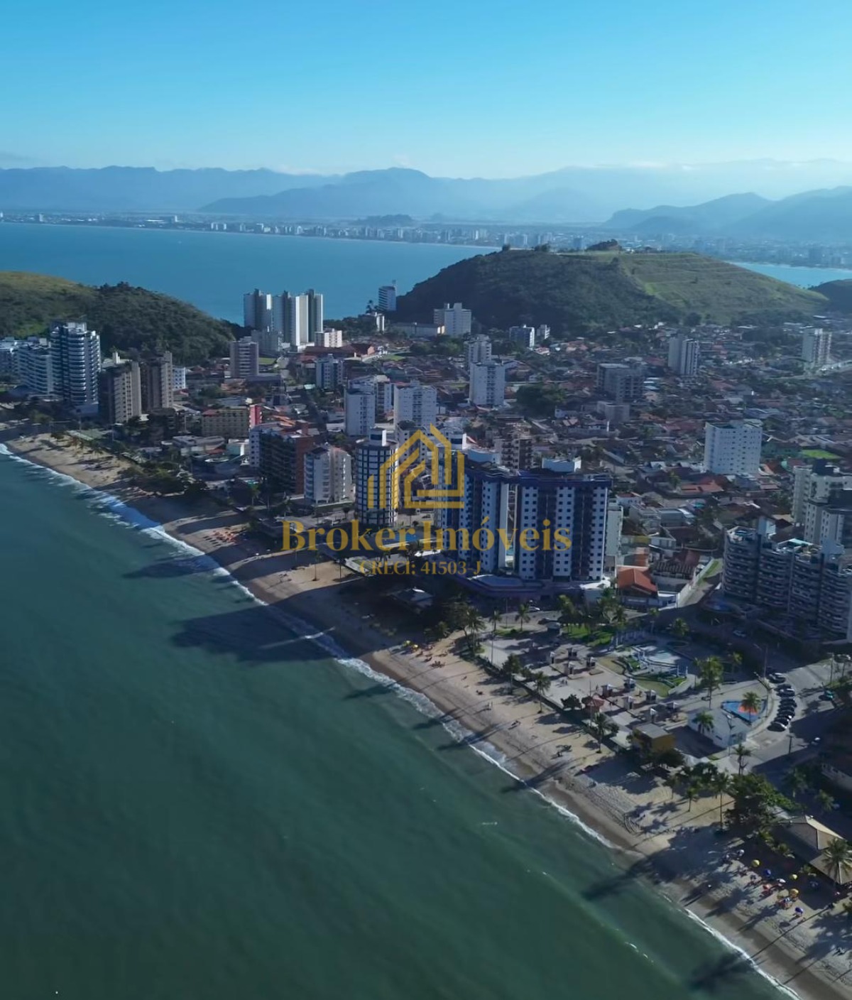 Apartamento Frente ao Mar pé na areia na Praia Martim de Sá com vista de tirar o fôlego
